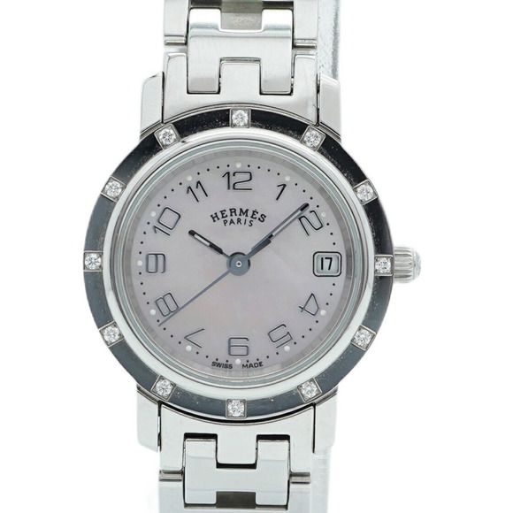 Hermès Clipper CL4.230 Pink Dial Women's Watch - Picture 1 of 11